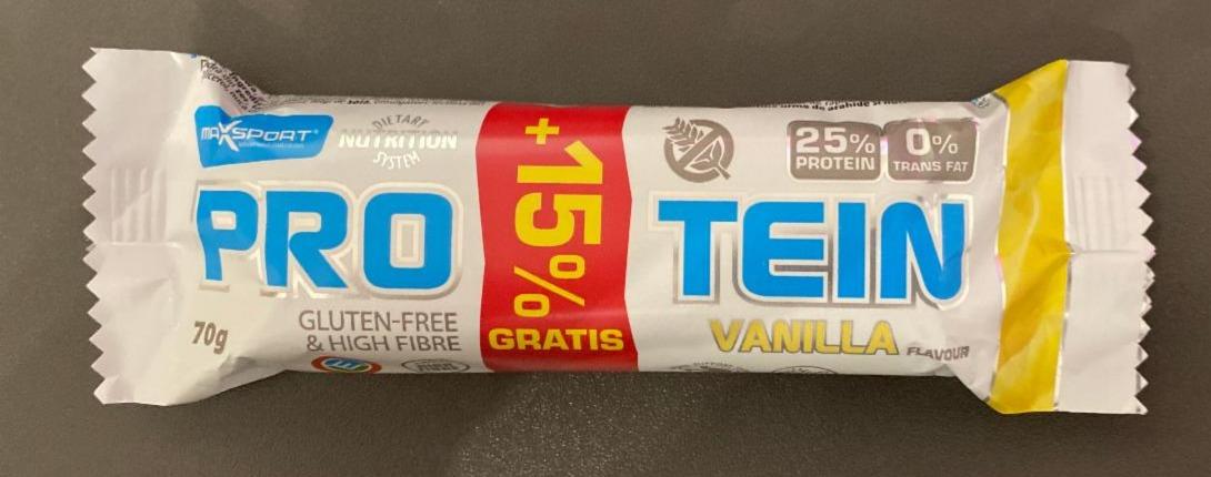 Fotografie - Protein Vanilla flavour bez lepku MaxSport