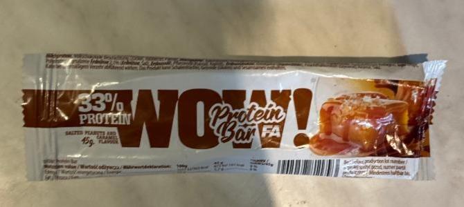 Fotografie - WOW! protein bar salted peanuts and caramel flavour FA Nutrition