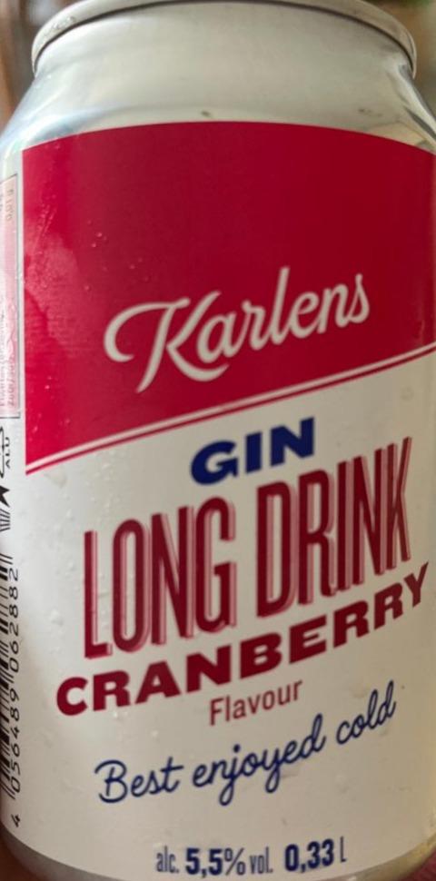 Fotografie - Karlens Gin Long Drink cranberry Karlens