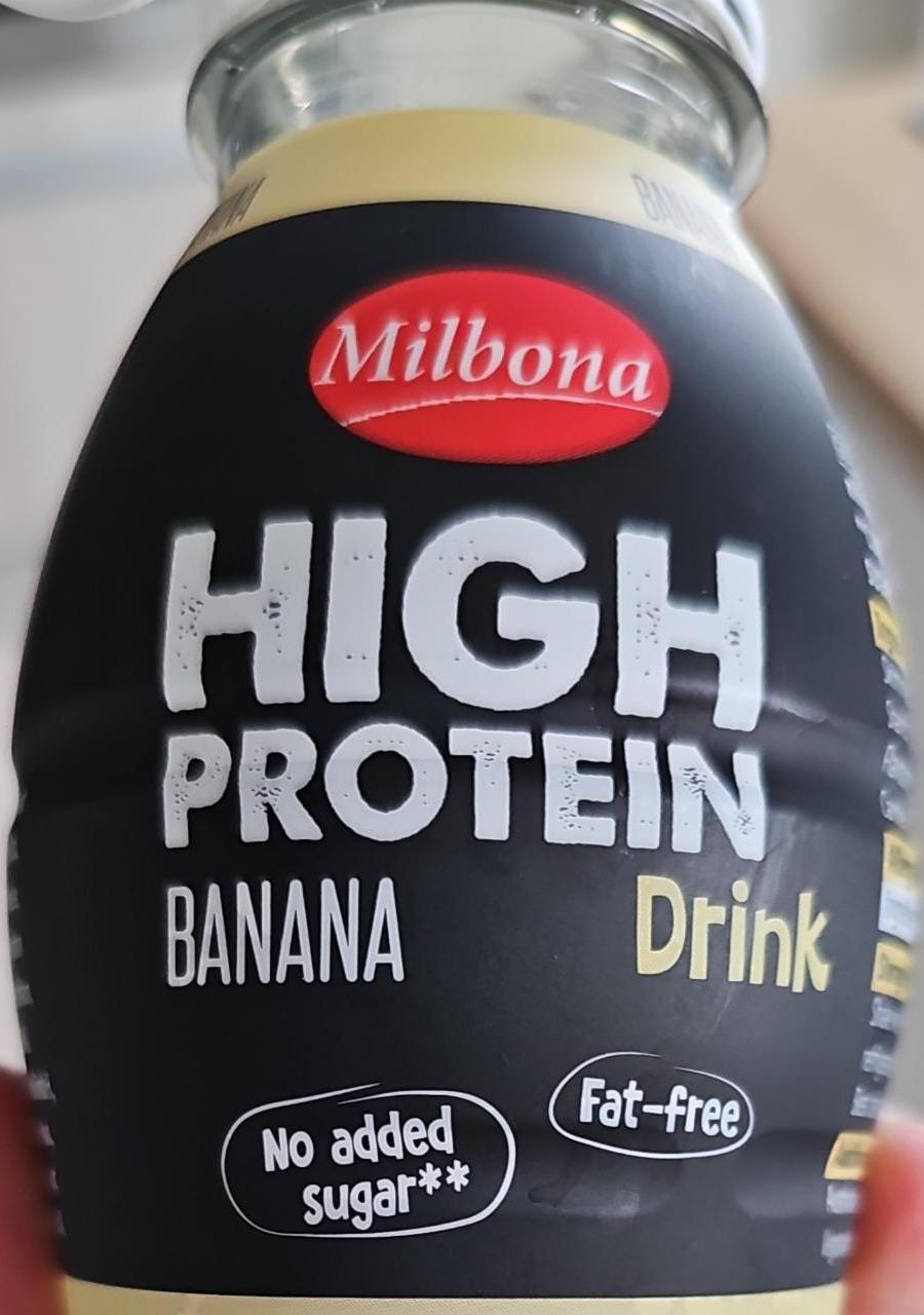 Fotografie - High protein drink banana Milbona