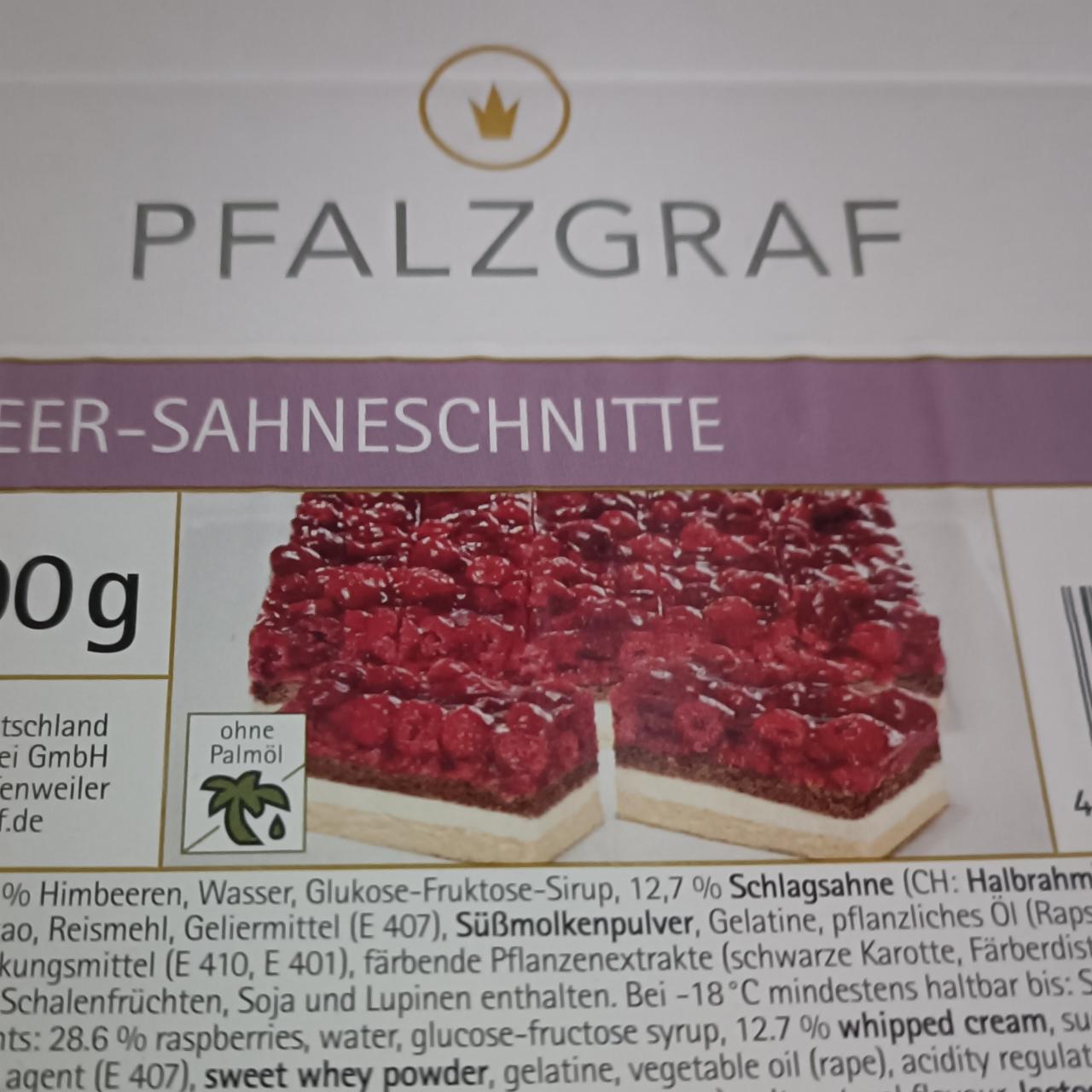 Fotografie - Himbeer-sahneschnitte Pfalzgraf