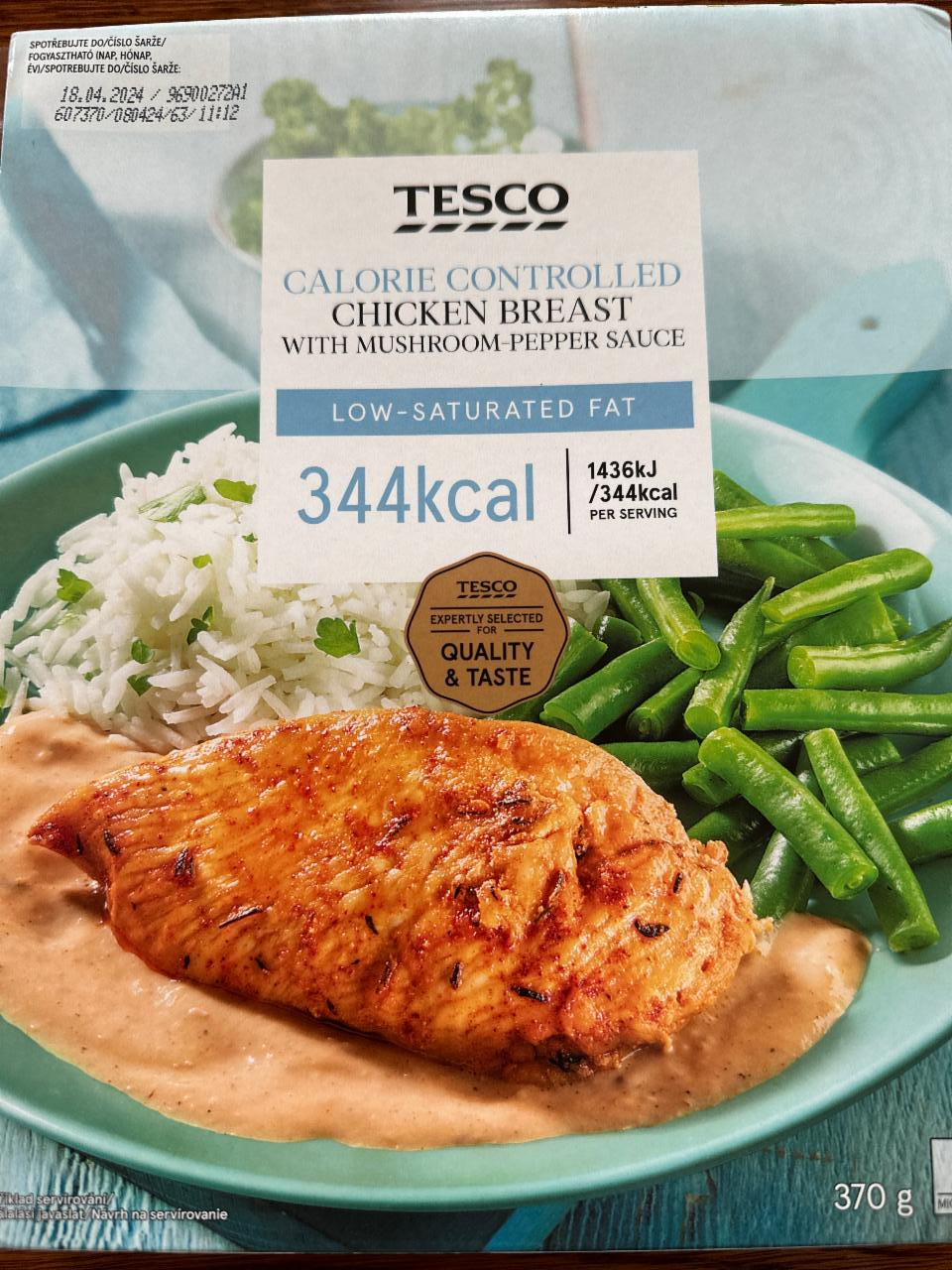 Fotografie - Calorie controlled chicken breast with mushroom-pepper sauce Tesco