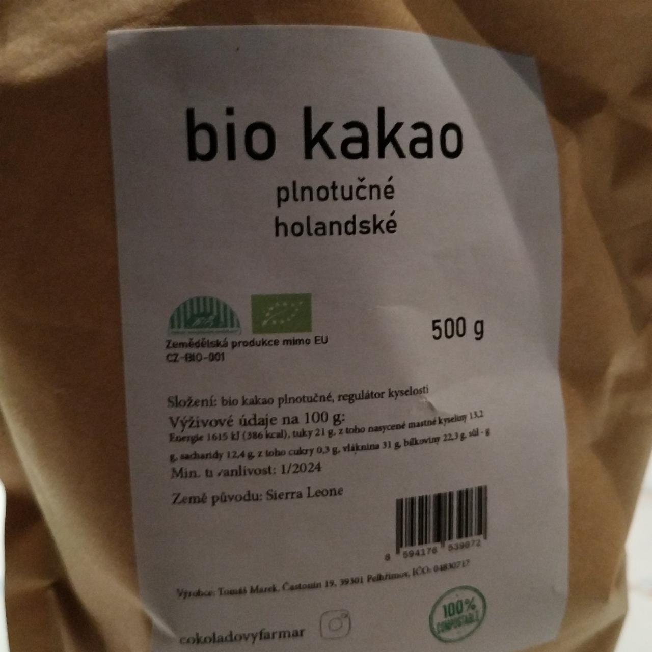 Fotografie - Bio Kakao plnotučné holandské Čokoládový farmář