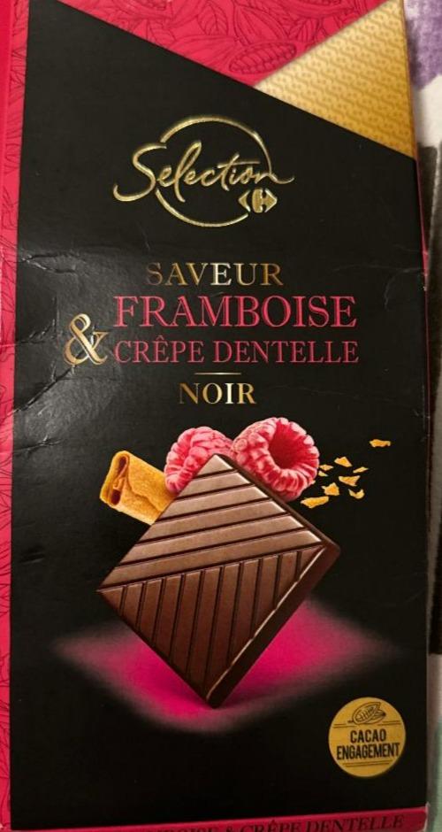 Fotografie - Saveur framboise & crepe dentelle noir Carrefour Selection