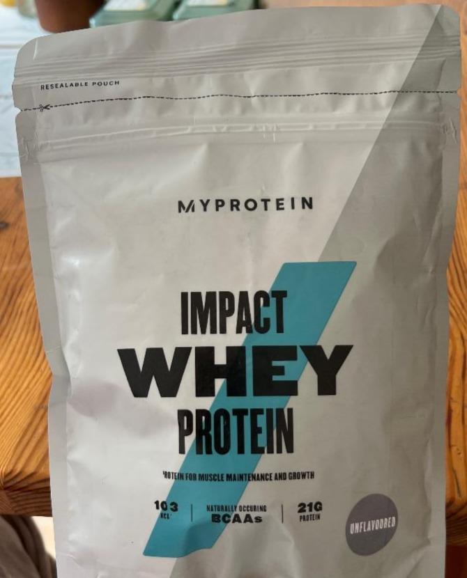 Fotografie - Impact whey protein unflavoured Myprotein