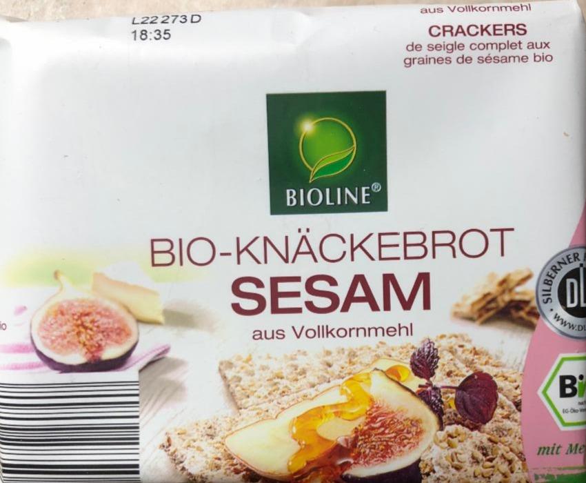 Fotografie - Bio-knäckebrot Sesam aus Vollkornmehl Bioline