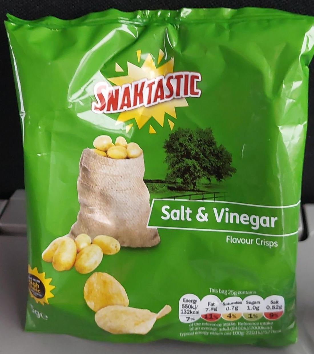 Fotografie - Salt & Vinegar Flavour Crisps SnakTastic