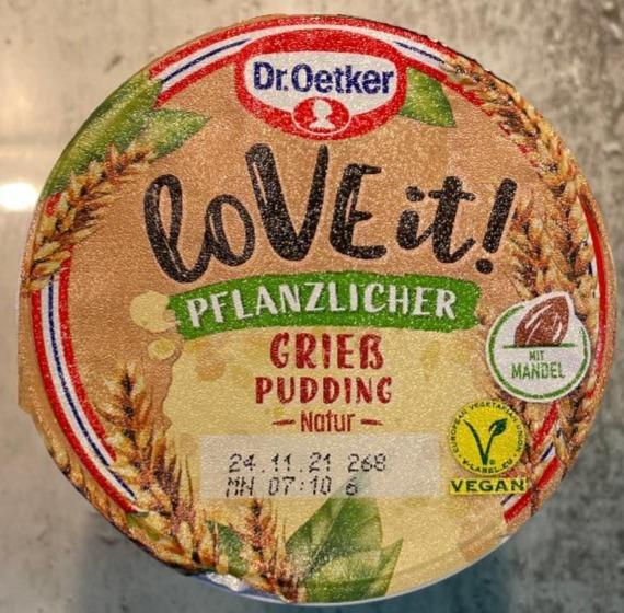 Fotografie - Love it! pflanzlicher griess pudding Dr.Oetker