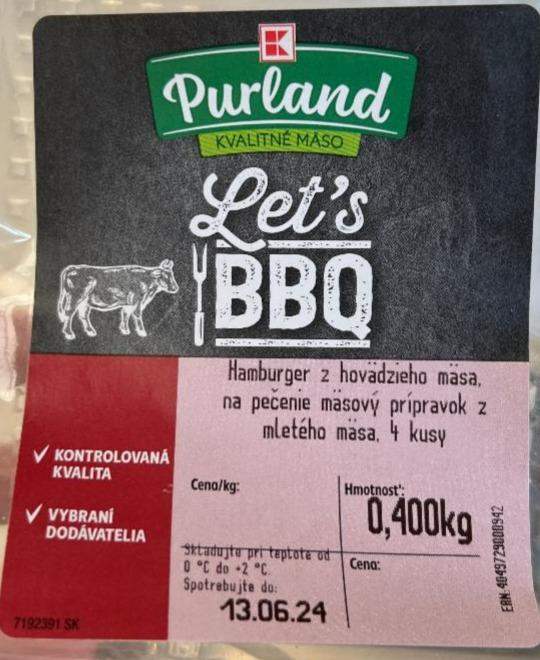 Fotografie - Let´s bbq hamburger z hovädzieho mäsa Purland