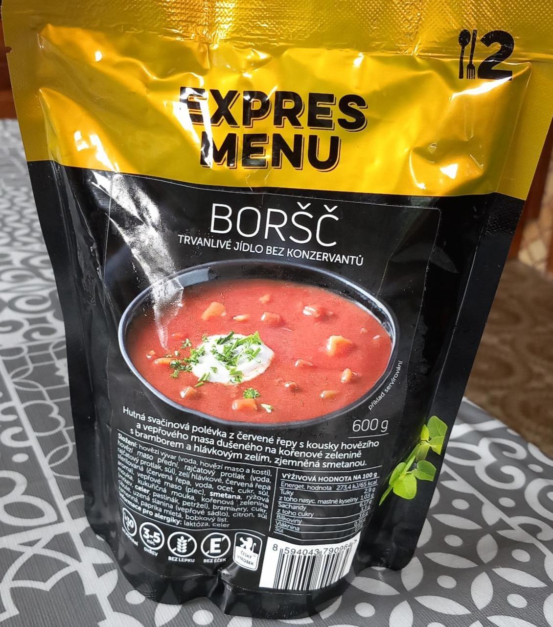 Fotografie - Boršč Expres menu