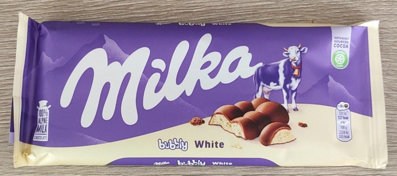 Fotografie - Bubbly White Czekolada mleczna Milka