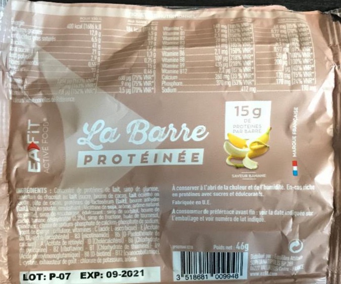 Fotografie - barre proteinée