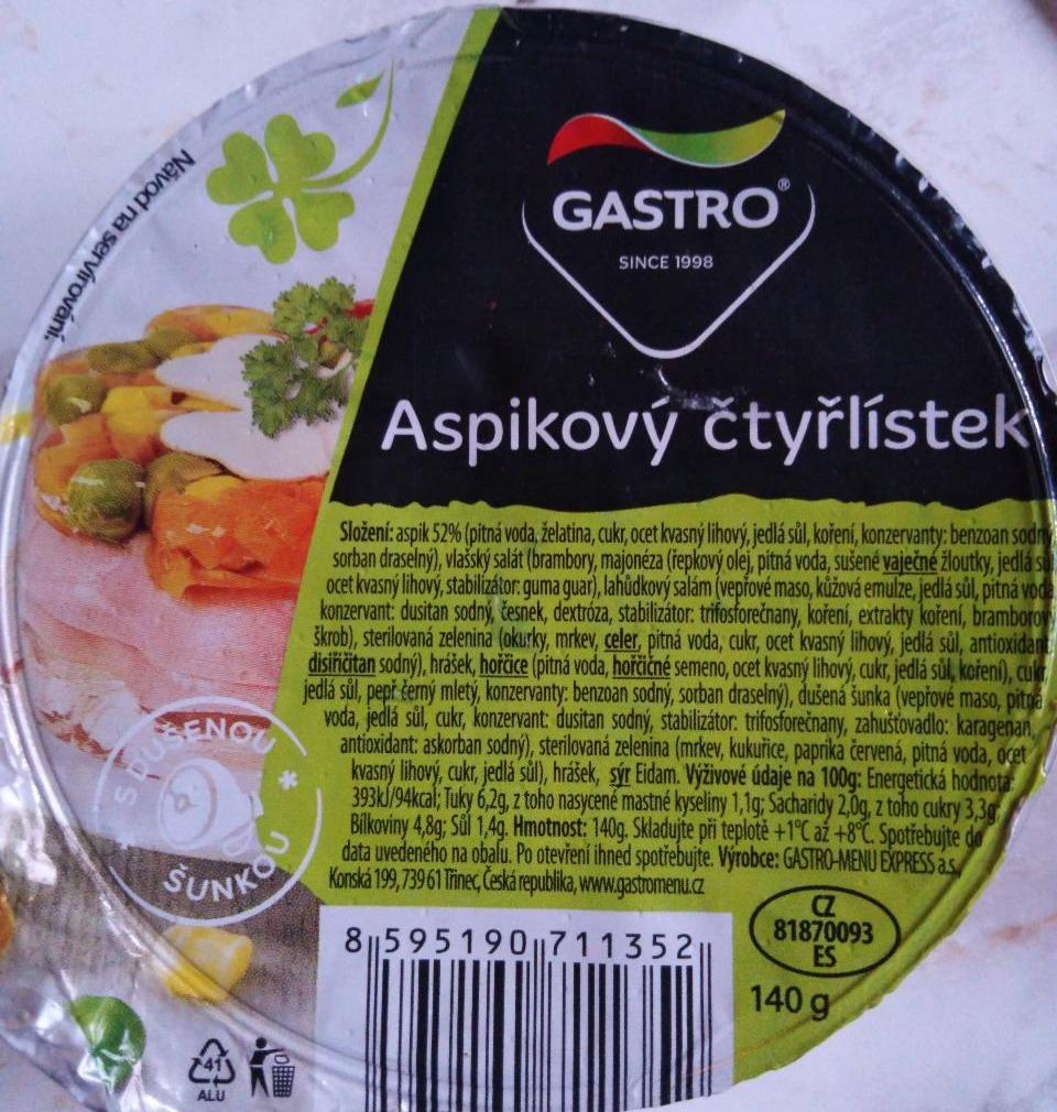 Fotografie - Aspikový čtyřlístek Gastro