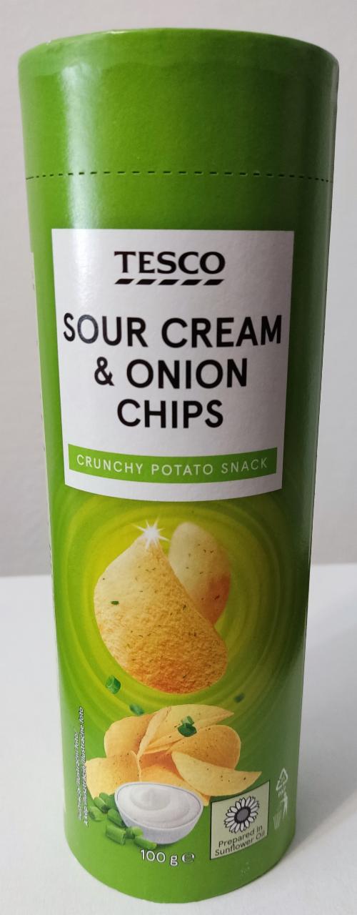 Fotografie - Sour cream & onion chips Tesco