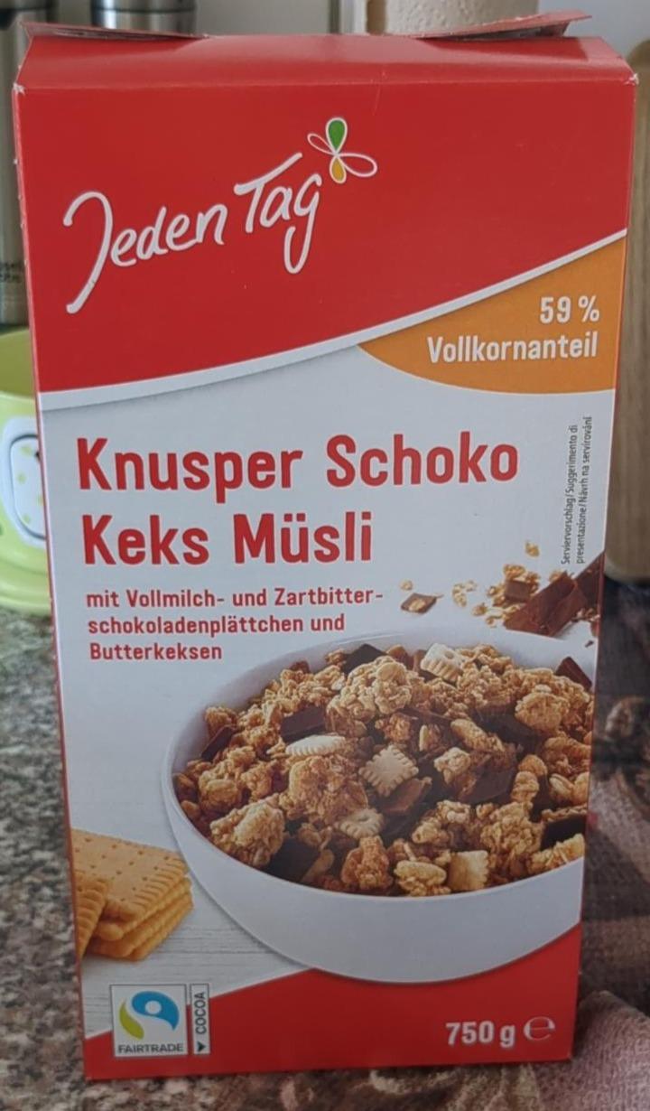 Fotografie - Knusper schoko keks Müsli Jeden Tag