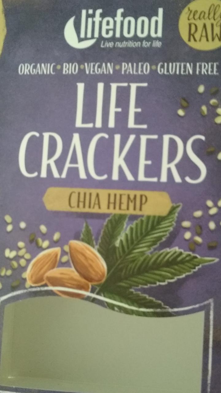 Fotografie - Life Crackers Krekry konopné s chia LifeFood