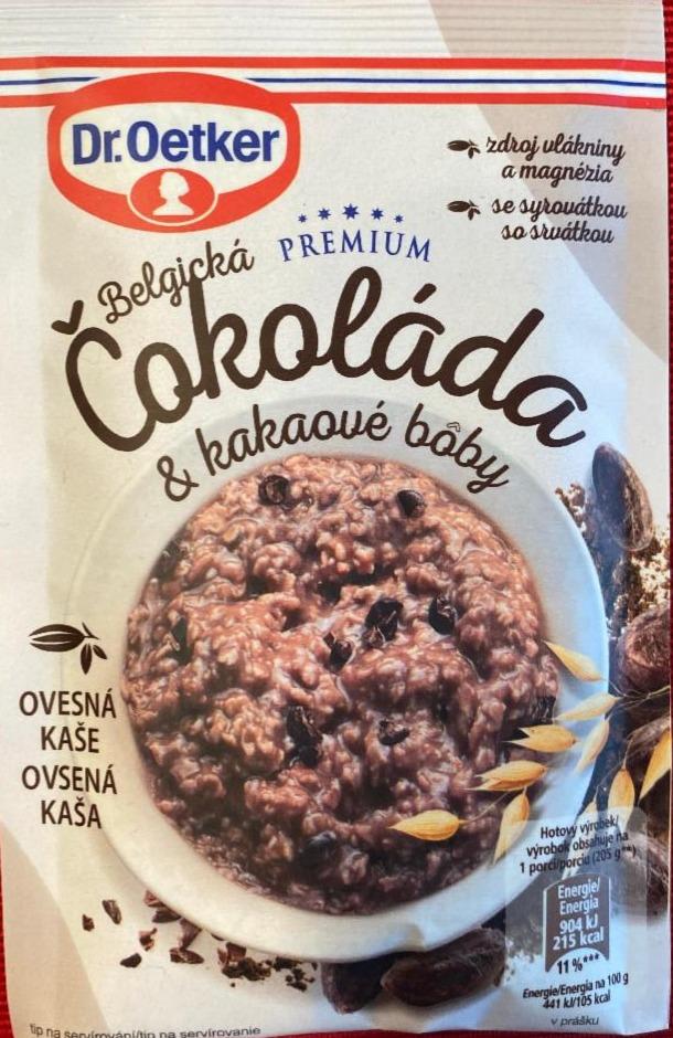 Fotografie - Belgická čokoláda & kakaové boby Ovesná kaše Dr.Oetker