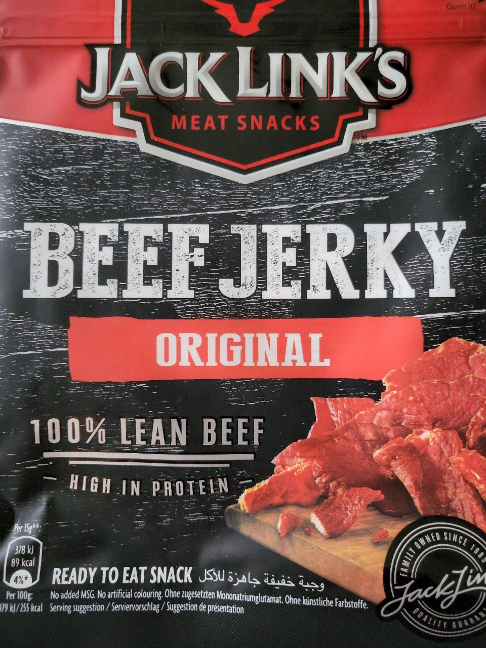 Fotografie - Beef Jerky original Jack Link's