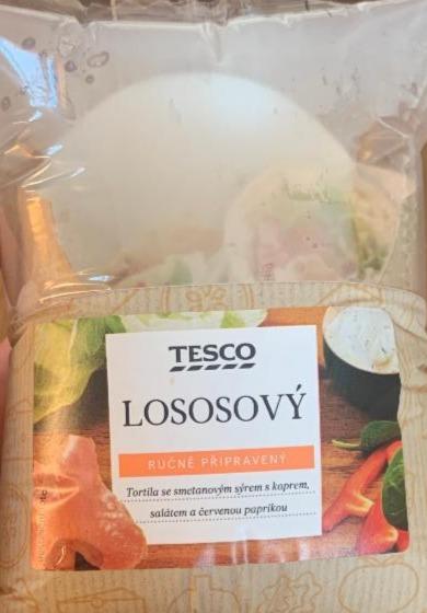 Fotografie - lososová tortila Tesco