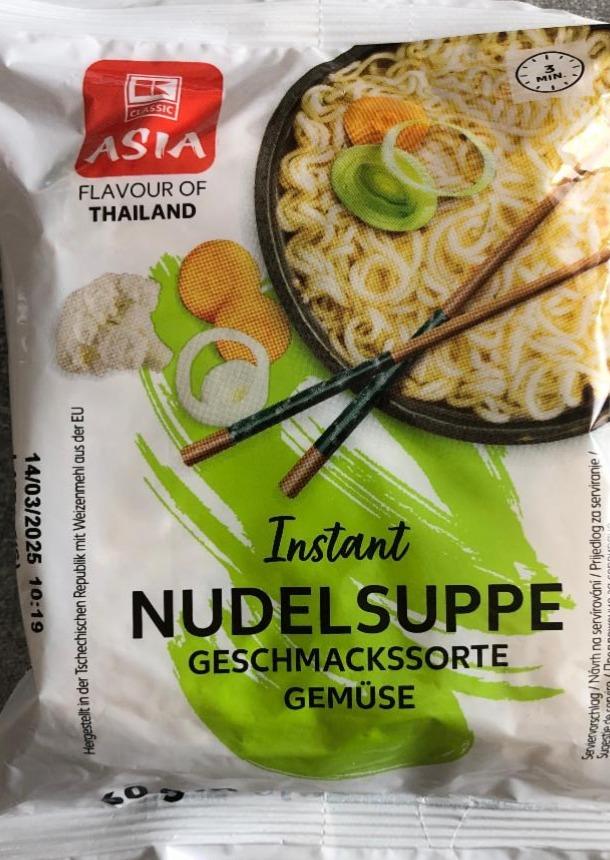 Fotografie - Instant nudelsuppe geschmackssorte gemüse K-Classic