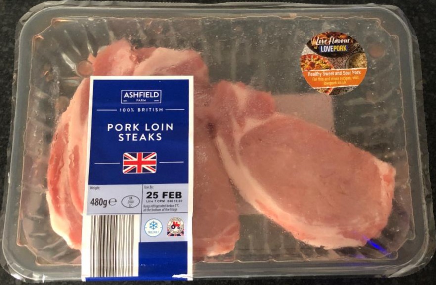 Fotografie - 100% British Pork Loin Steaks Ashfield Farm