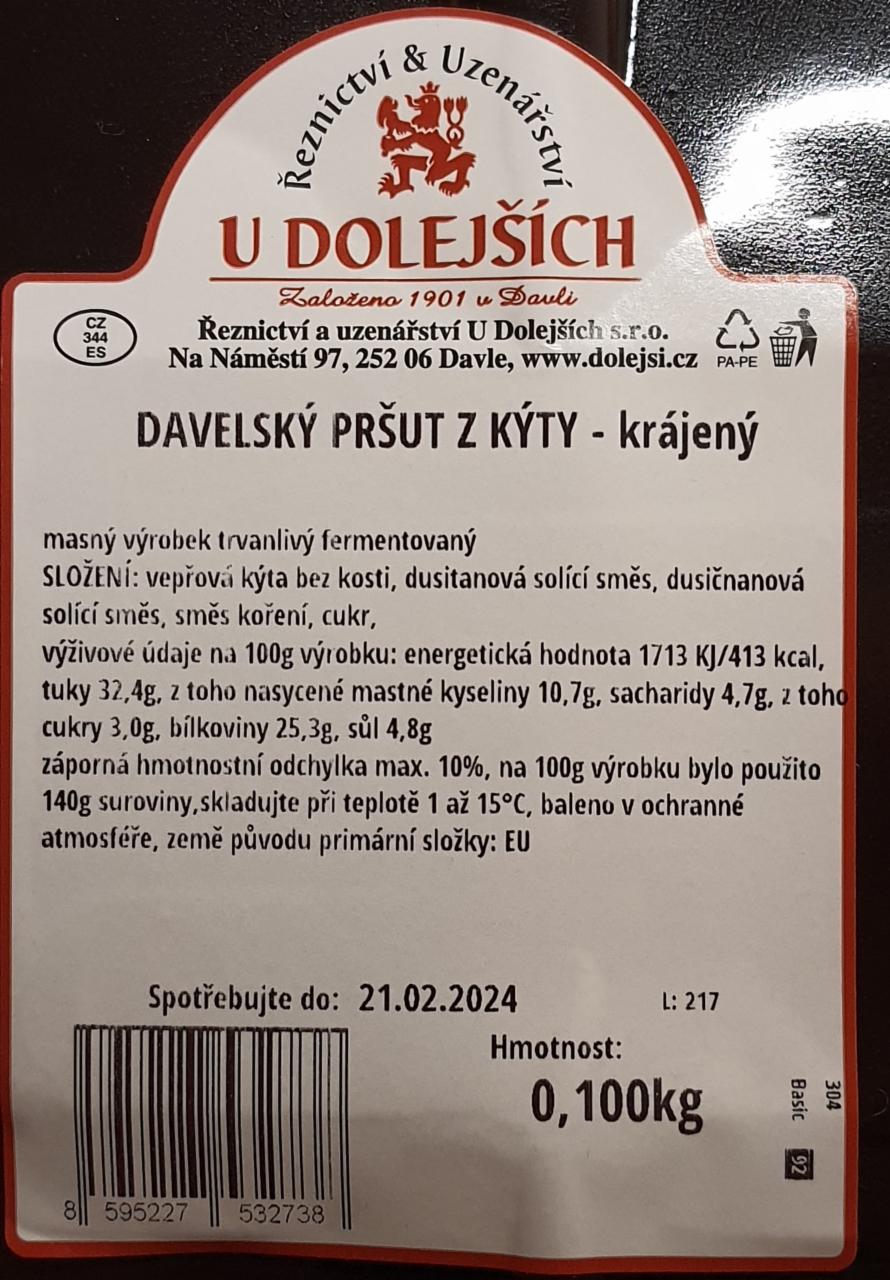 Fotografie - Davelský pršut z kýty