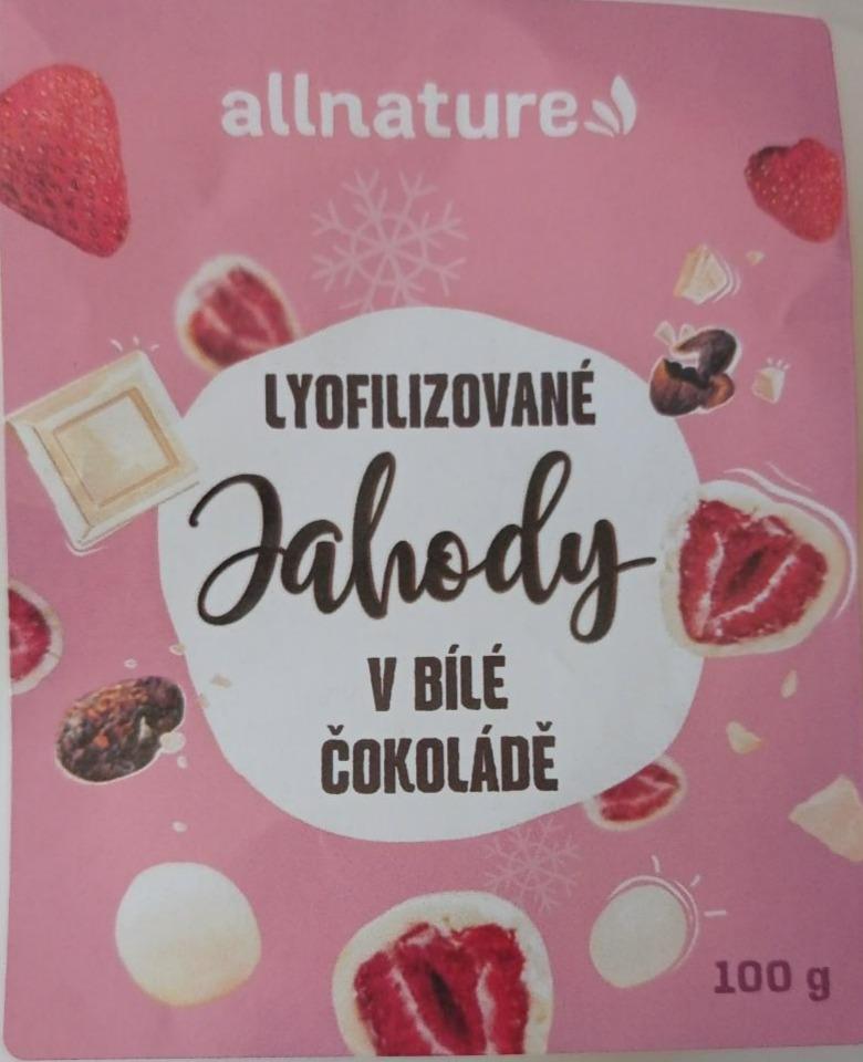 Fotografie - Lyofilizované jahody v bílé čokoládě Allnature