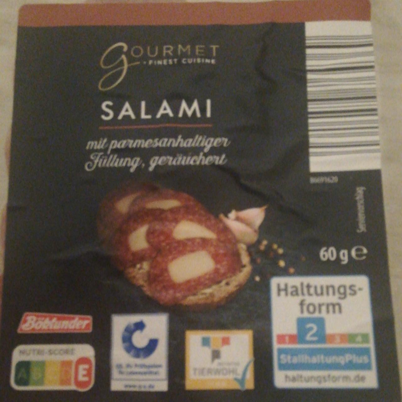 Fotografie - Salami mit parmasanhaltiger Gourmet finest cuisine