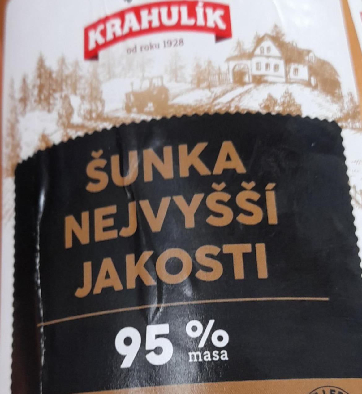 Fotografie - Šunka nejvyšší jakosti 95% masa Krahulík