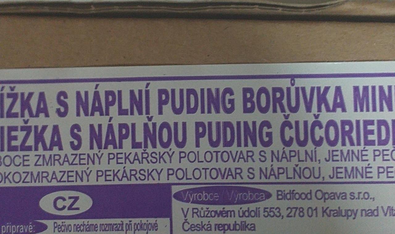 Fotografie - Mřížka s náplní puding borůvka mini Bidfood