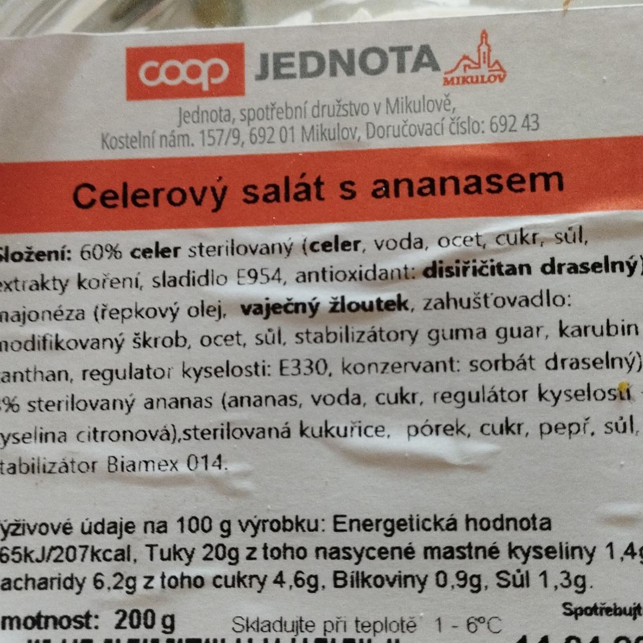 Fotografie - Celerový salát s ananasem Coop Jednota