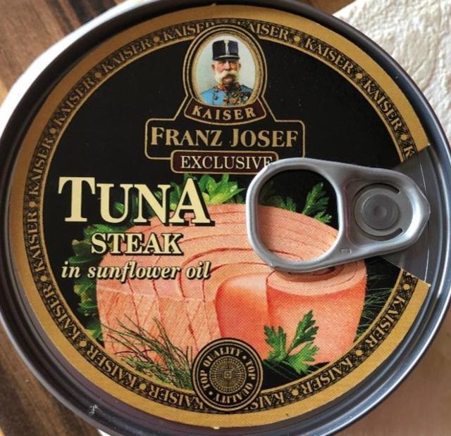 Fotografie - Tuna steak in sunflower oil (tuňák steak ve slunečnicovém oleji) Kaiser Franz Josef