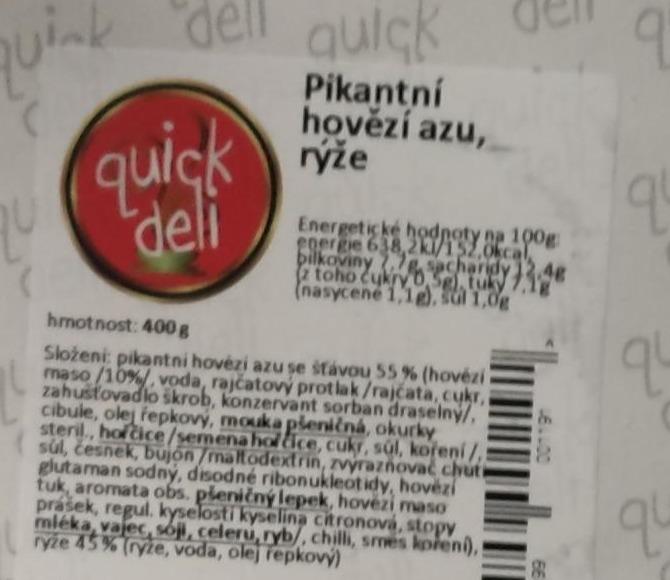 Fotografie - Pikantní hovězí azu, rýže quick deli