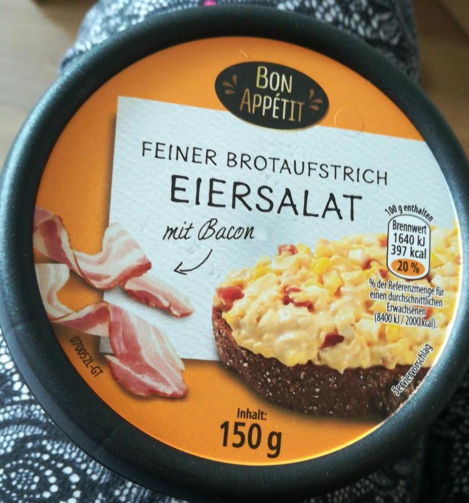 Fotografie - Feiner Brotaufstrich Eiersalat mit Bacon Bon Appétit