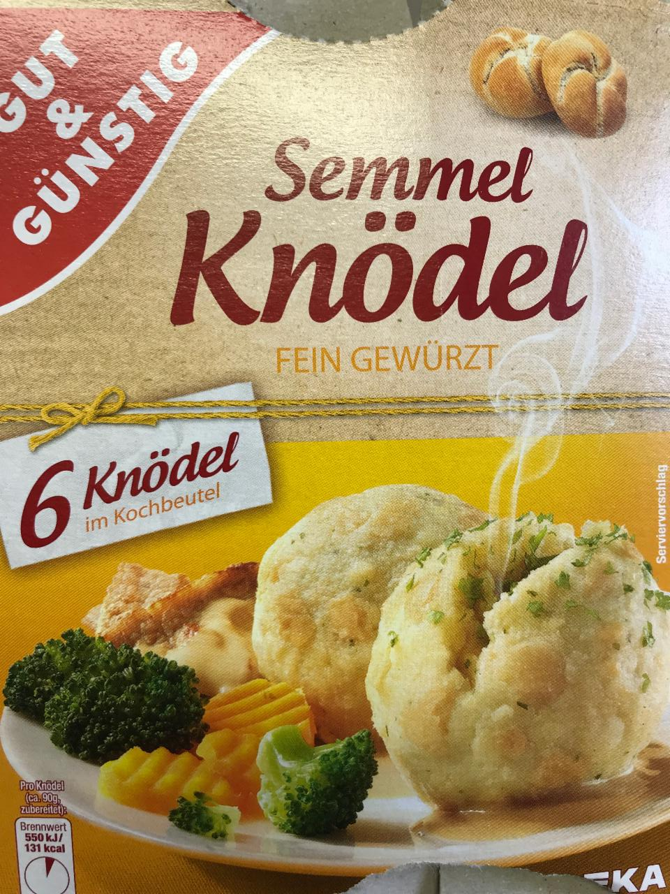 Fotografie - Semmel Knödel fein gewürzt Gut&Gunstig