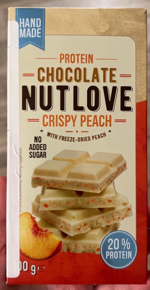 Fotografie - Protein chocolate Nutlove Crispy peach with freeze-dried peach Allnutrition