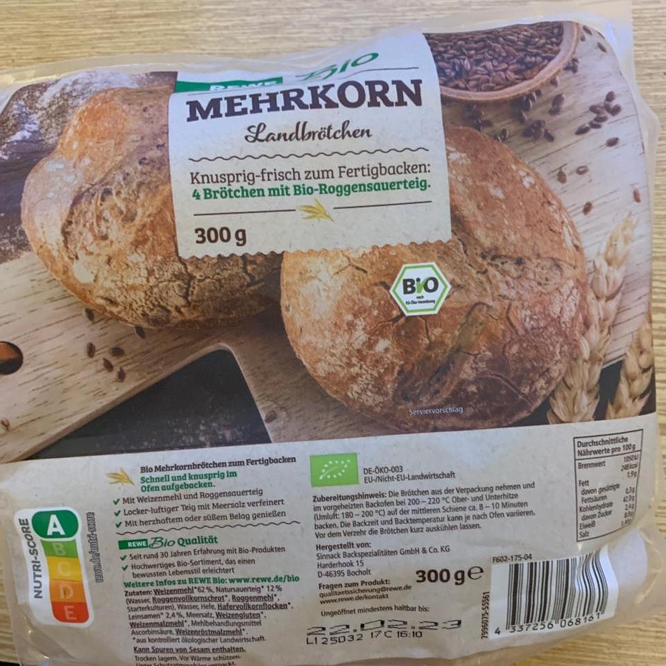 Fotografie - Mehrkorn Landbrötchen Rewe Bio