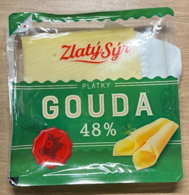 Fotografie - Gouda 48% plátky Zlatý sýr