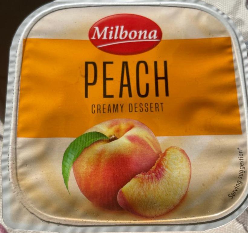 Fotografie - Peach creamy dessert Milbona