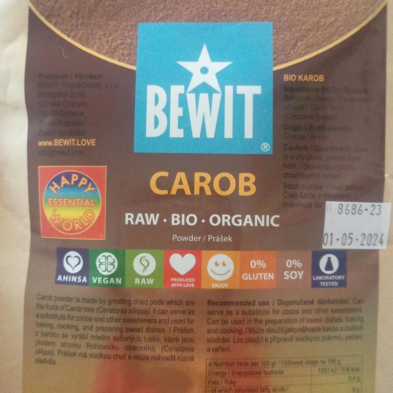 Fotografie - Bio Raw Carob Bewit