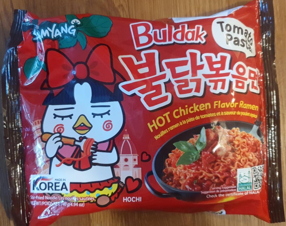 Fotografie - Buldak Tomato Pasta Hot Chicken Ramen Flavor Samyang