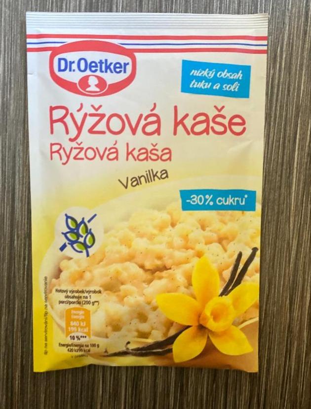 Fotografie - Rýžová kaše Vanilka Dr.Oetker