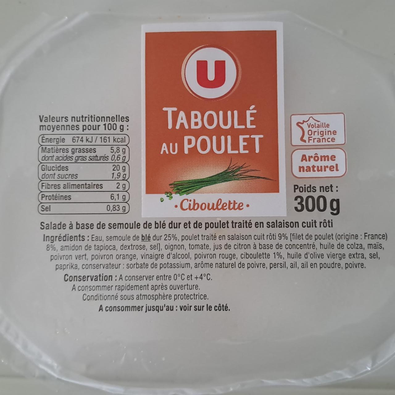 Fotografie - Taboulé au Poulet Ciboulette U