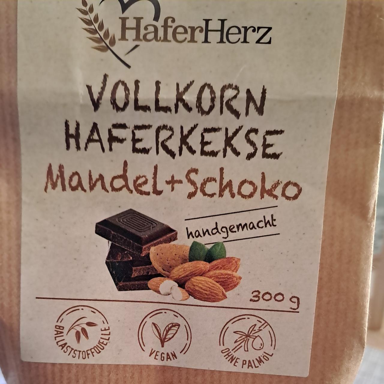 Fotografie - Vollkorn Haferkekse Mandel + Schoko HaferHerz