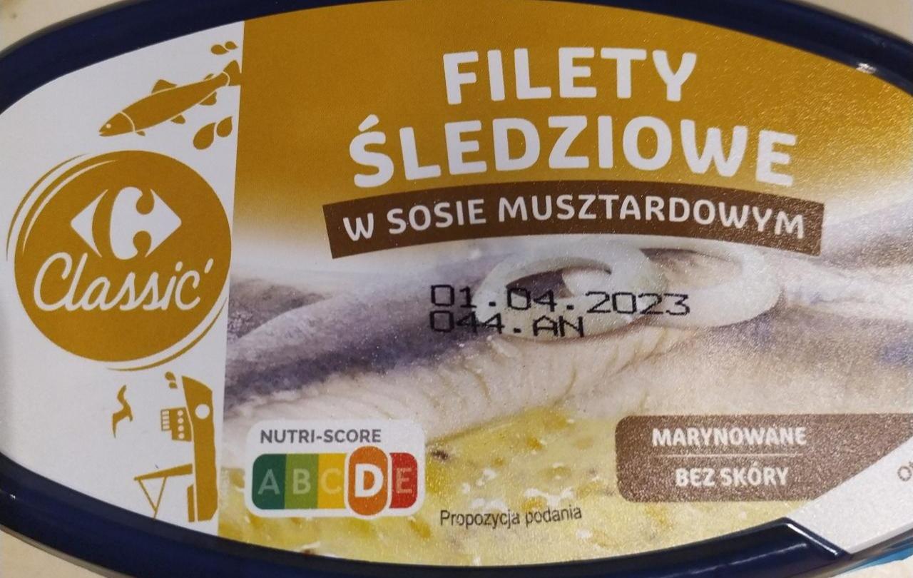 Fotografie - Filety śledziowe w sosie musztardowym Carrefour Classic