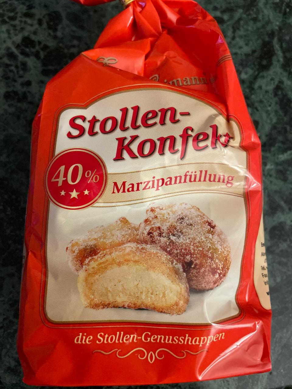 Fotografie - Stollen-Konfekt Marzipanfüllung Emil Reimann