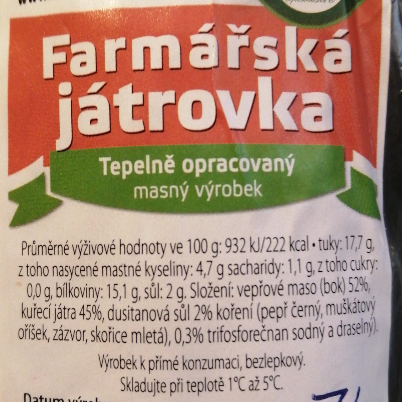 Fotografie - Farmářská játrovka Farma rodiny Němcovy