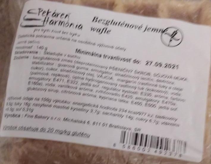 Fotografie - bezgluténové jemné waffle Pekáreň Harmonia