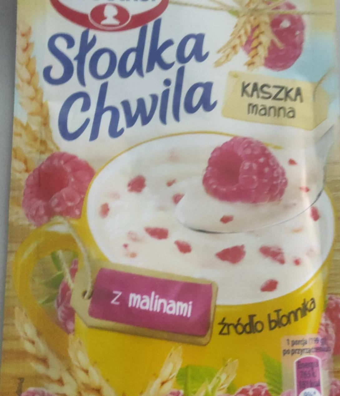 Fotografie - Słodka Chwila Kaszka manna z malinami Dr. Oetker