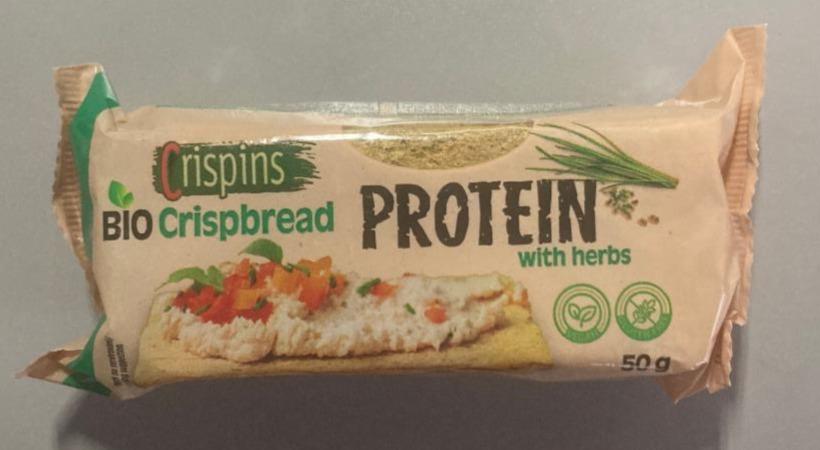 Fotografie - Bio crispbread protein with herbs Crispins